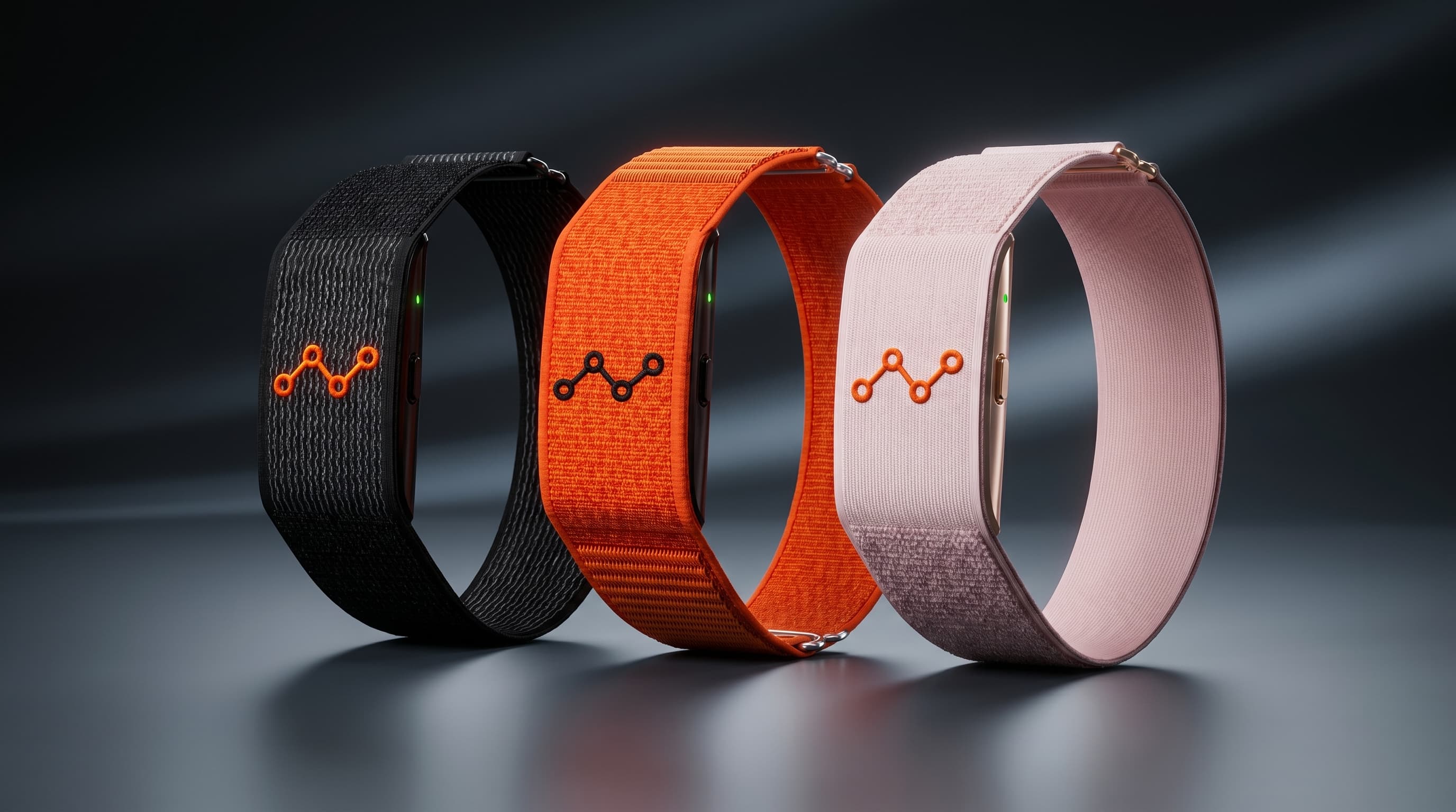 PhysiQ Loop — Black, Orange and Pale Pink colourways